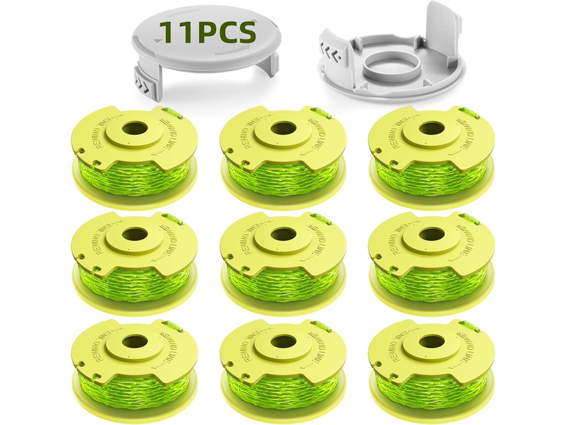 Paquete De 9 Carretes De Hilo Con 2 Tapas Para Desbrozadora Ryobi Ac80rl3/ac14hca Henten Home