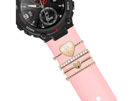 Correa Amazfit T-Rex Pro Pulsera con Adorno Cristal Rosa