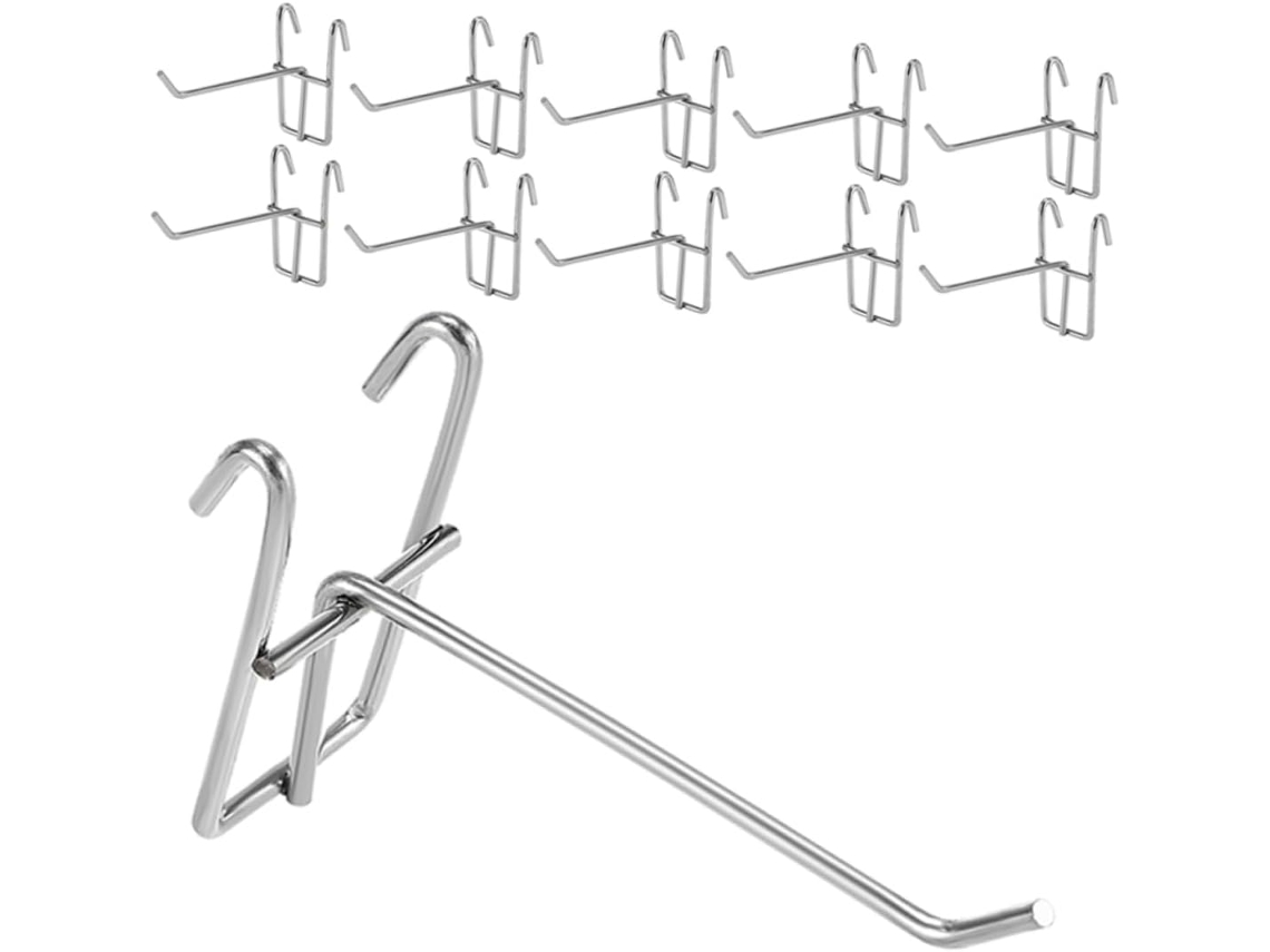 Ganchos Colgantes De Hierro Plateado, Resistentes Y Que Ahorran Espacio, Paquete De 40 Unidades Para Paneles De Pared.