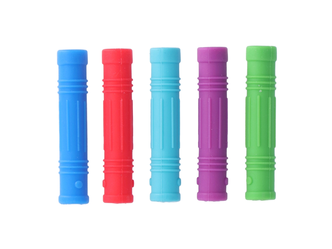 Juego De 5 Chupetes De Silicona Para Bebé: Seguros, Suaves, Con Buen Agarre Y Soporte Para Lápices Para Entrenamiento De Fuerza.