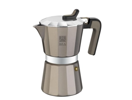 Bra 170578 Cafetera manual Cafetera italiana de titanio negro