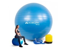 Pelota De Pilates MOBICLINIC Antideslizante Anti-Pinchazos Incluye Inflador Lavable 65 Cm Azul Py-01