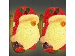 Juego De 2 Pantallas De Lámpara De Papá Noel, Luces Exteriores Para El Garaje Para Navidad.