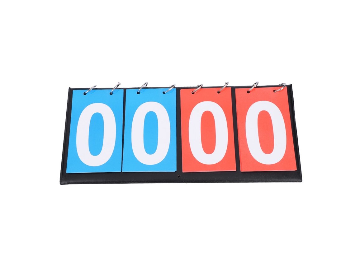 2026-tablero De Puntuación Portátil Flip Para Tenis De Mesa Y Baloncesto (4 Dígitos Rojo Azul)