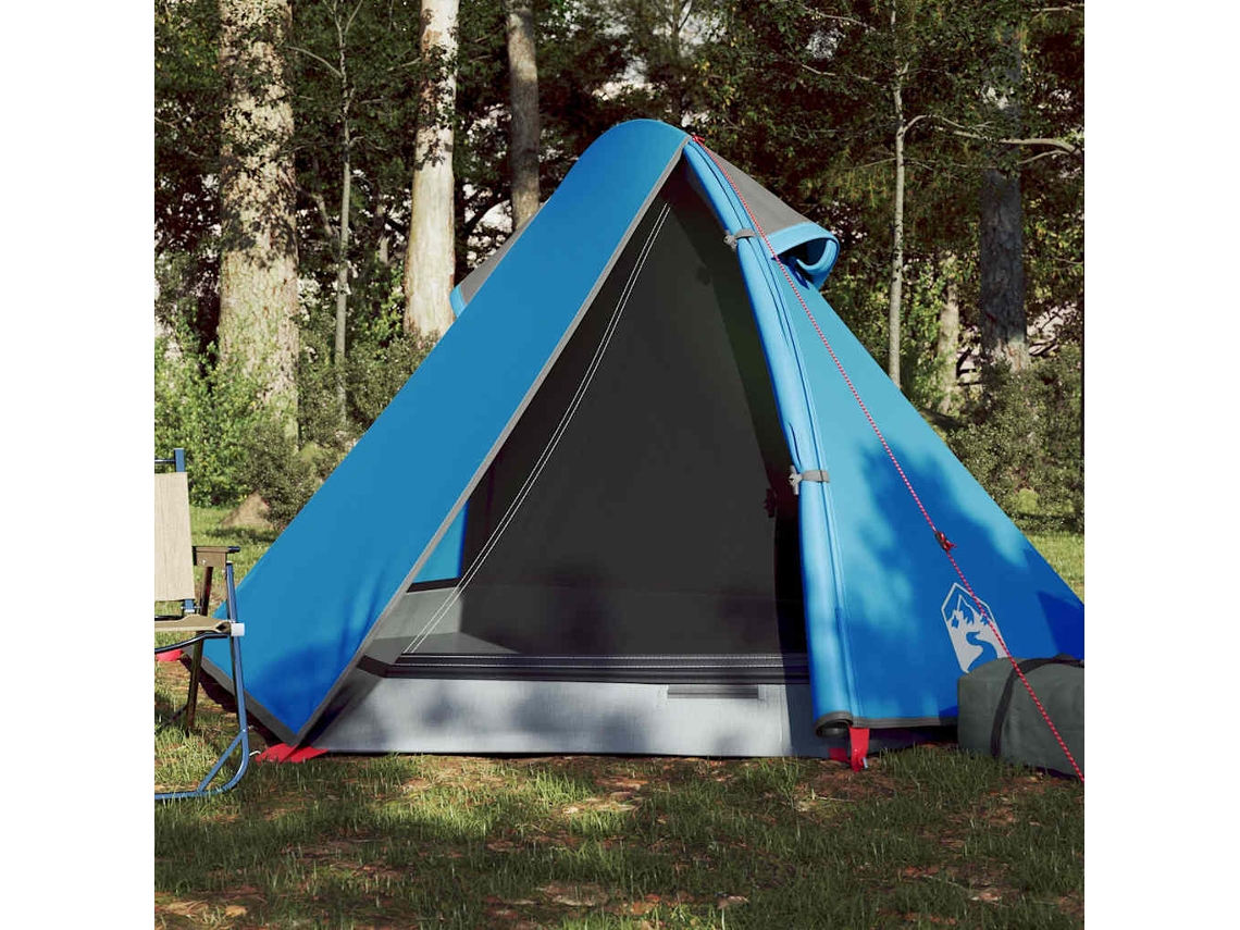 Tienda de campaña tipo domo impermeable azul para 2 personas