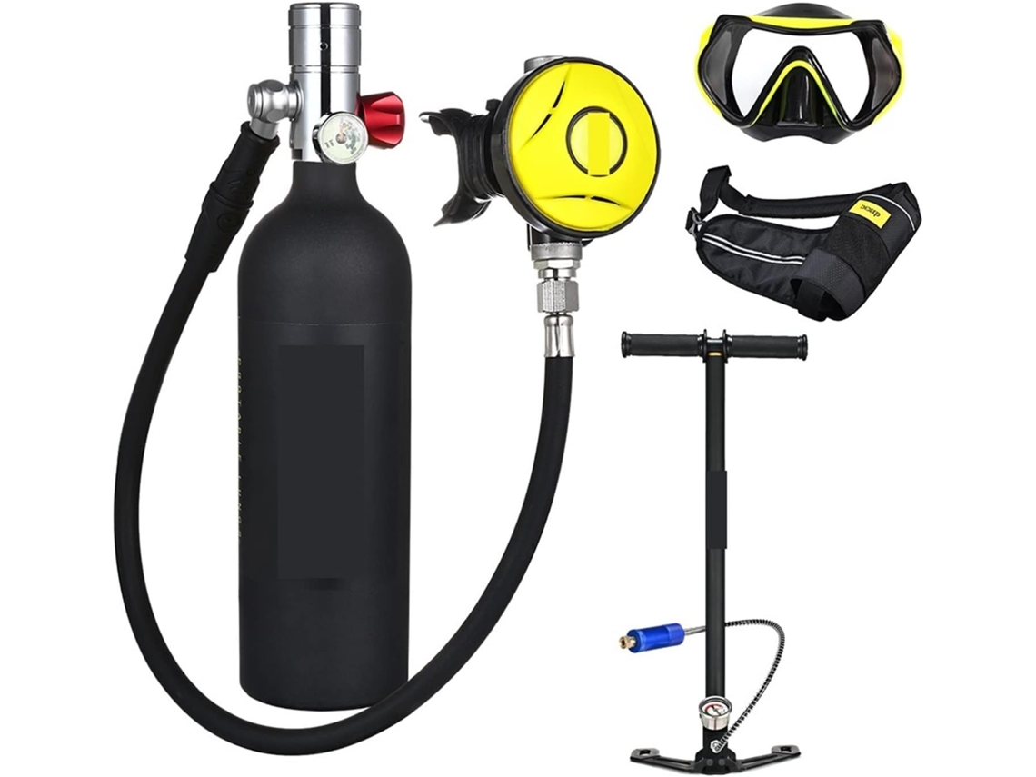 Mini Cilindro De Oxígeno Para Buceo Con Respirador Portátil De 1 Litro De Capacidad (color: