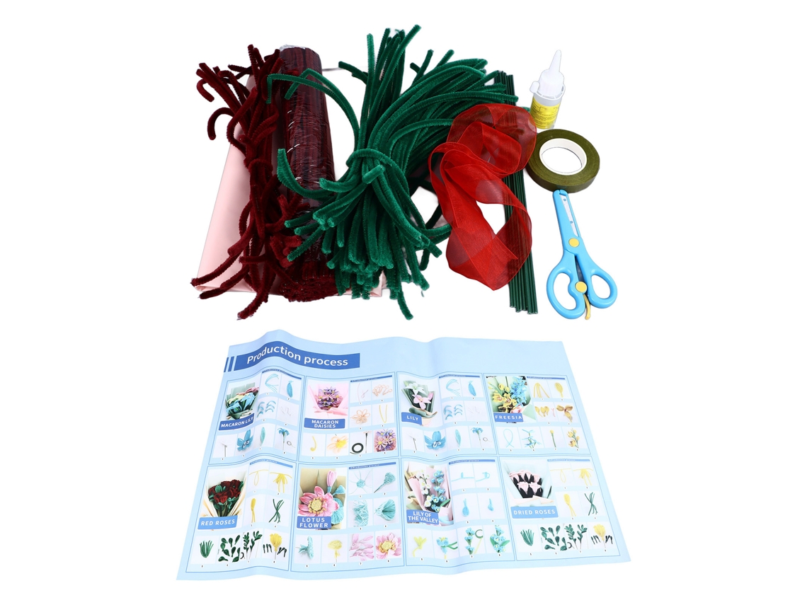 Kit Para Hacer Ramos De Flores Con Tallo De Chenilla Para Manualidades.