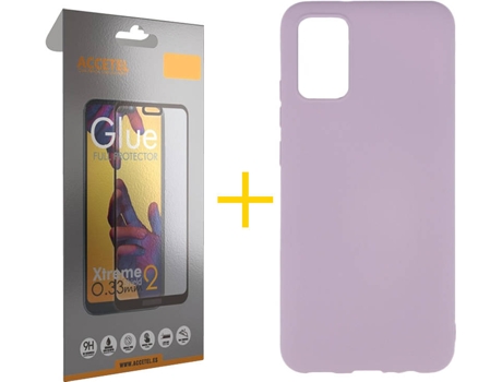 Kit Funda + Protector de Pantalla Samsung A02s ACCETEL 3150 Morado