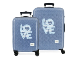 Pepe Jeans Juego De Maletas Noni Denim Abs Azul Claro
