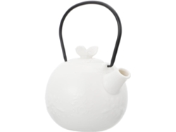 Tetera De Cerámica Blanca, 1 Pieza, Práctico Filtro De Té, Estilo Japonés.