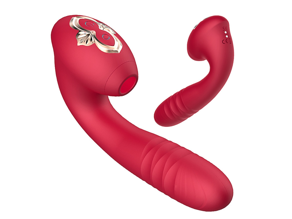 Vibrador Telescpico De Vibracin De Succin Para Mujer (rojo) Yizhood