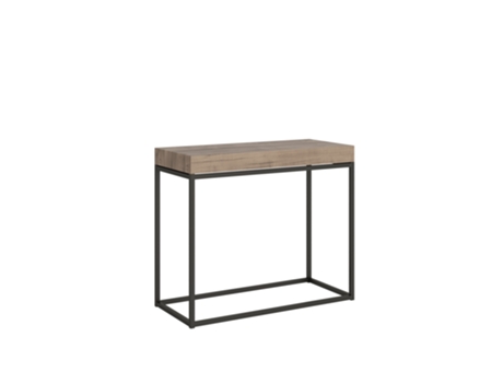 Consolas Nordica Small Premium Extensible hasta 196 cm ITAMOBY (90 x 40 x 77 cm - Paneles de Melamina - Roble Natural)
