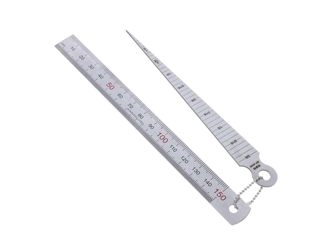 Juego Práctico De Calibre Cónico De Acero Inoxidable Para Soldadura Y Regla Recta.