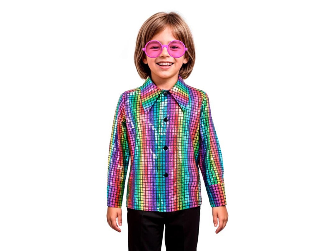 Camisa Disco Bling Arcoíris para niño