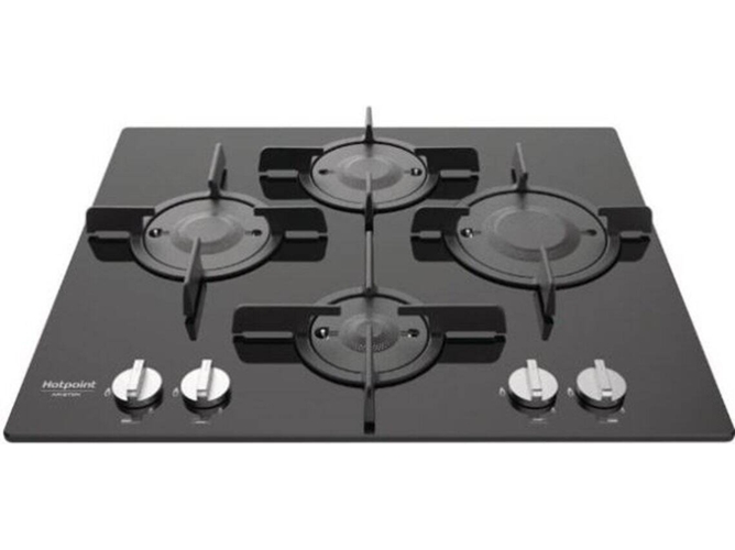 Placa de Gas HOTPOINT-ARISTON FTGHG 641 D HA BK (Gas Natural - 58 cm - Negro)