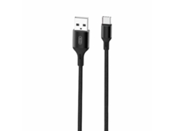 Cable USB-A macho / USB-C macho 1 m negro XO