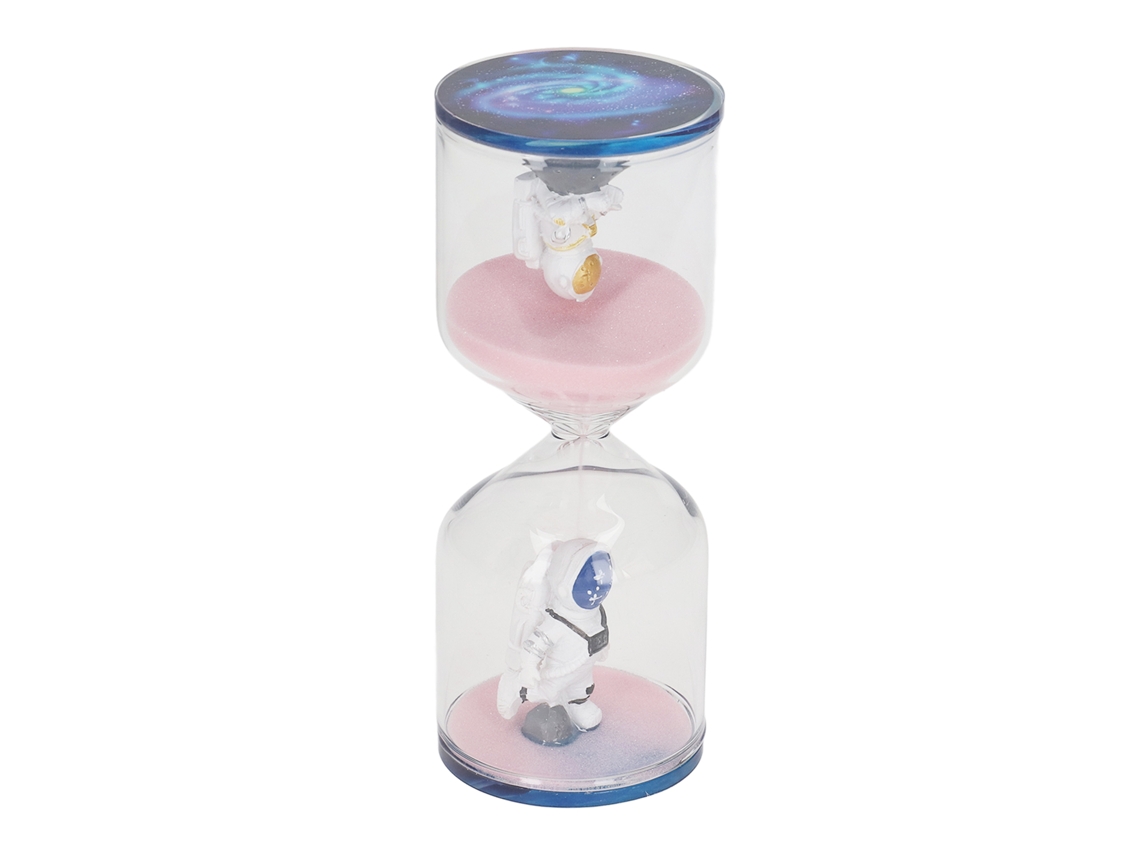 Ats-reloj De Arena Decoratsivo Hombre Espacial Temporizador Educatsivo 15 Minutos Rosa Para Oficina Hogar Cocina Escritorio