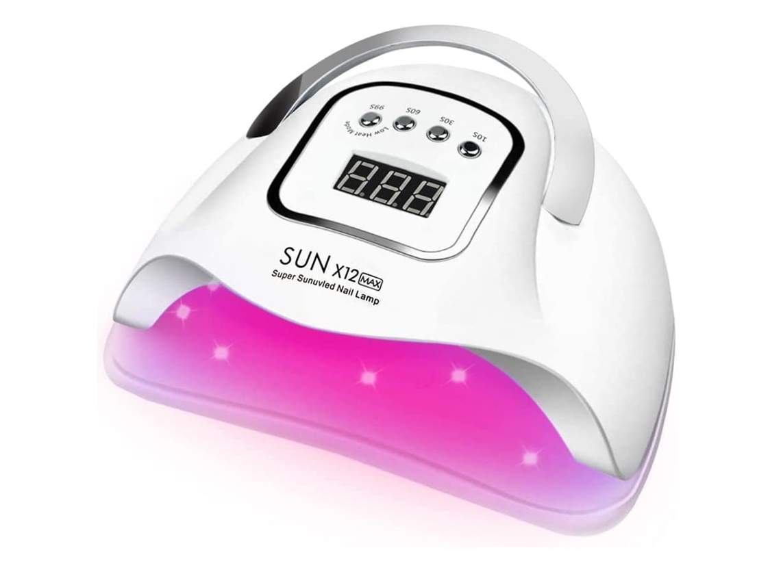 Secador de uñas de 280 W con lámpara rápida y 4 temporizadores para uñas de manos y pies.