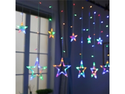 Guirnalda De Luces Con 138 Led, Diseño De Estrella, 8 Modos De Parpadeo, Decorativa Para Bodas, Fiestas Y Decoraciones.