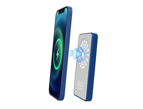 Cargador Xj Banco Energía Inalámbrico Ultradelgado Magsafe Móvil para Azul