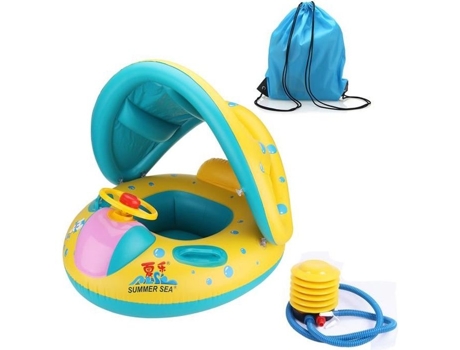 Sombrilla bañera bebé flotador asiento inflable boya sombrilla coche barco natación piscina natación CODREAM