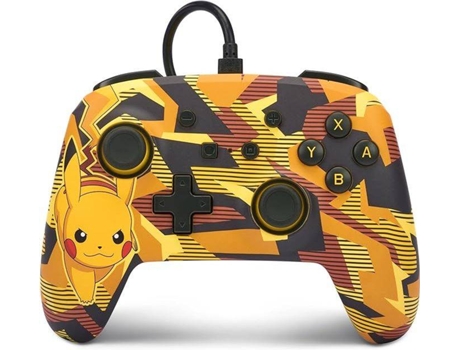 Mando Con Cable Mejorado Para Nintendo Switch (Camo Storm Pikachu)