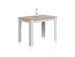 Mesa de comedor Dina Blanco Artik (Blanco Mate) - Roble Canadian 109 x 78 x 67 cm