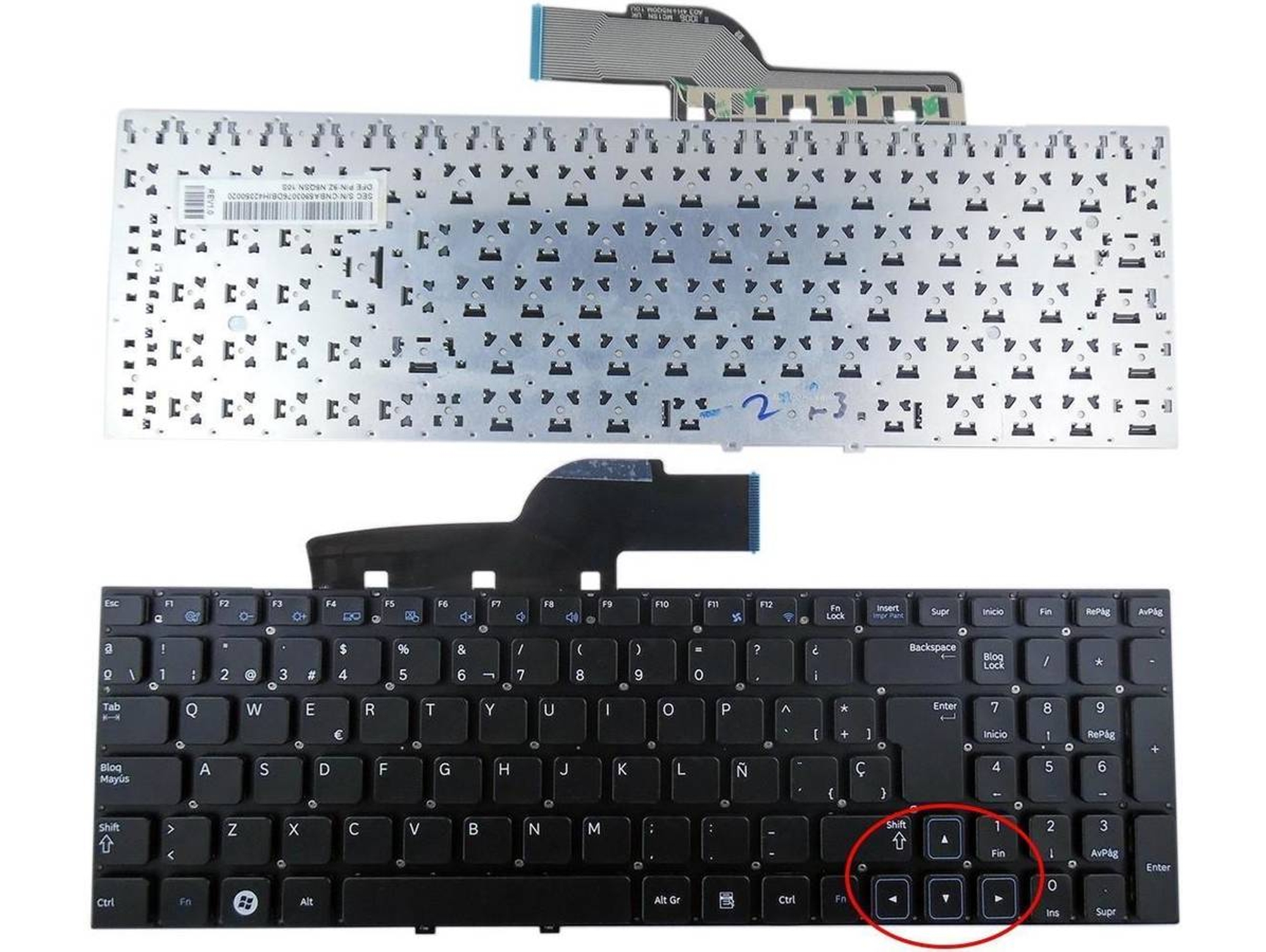 Teclado para Portátil Samsung 300 Series 15.6'' 300E5A 300V5A Np300E5C Negro