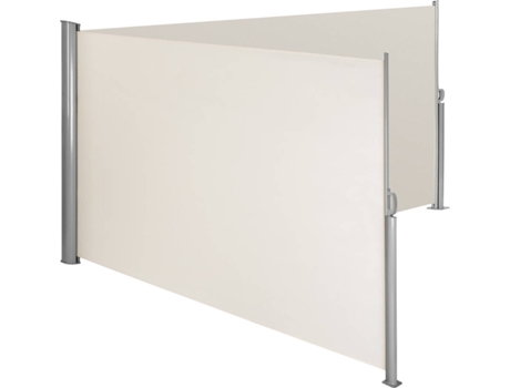 Toldo Lateral Doble de Aluminio TECTAKE (Beige -Poliéster-600 x 180 x 10 cm)