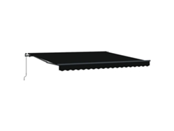 Maison Exclusive - Toldo Retráctil Manual Negro 400 X 300 Cm Poliéster Y Acero