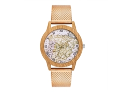 Reloj De Pulsera Analógico De Cuarzo Con Correa De Malla Oro Rosa Para Mujer Y Hombre