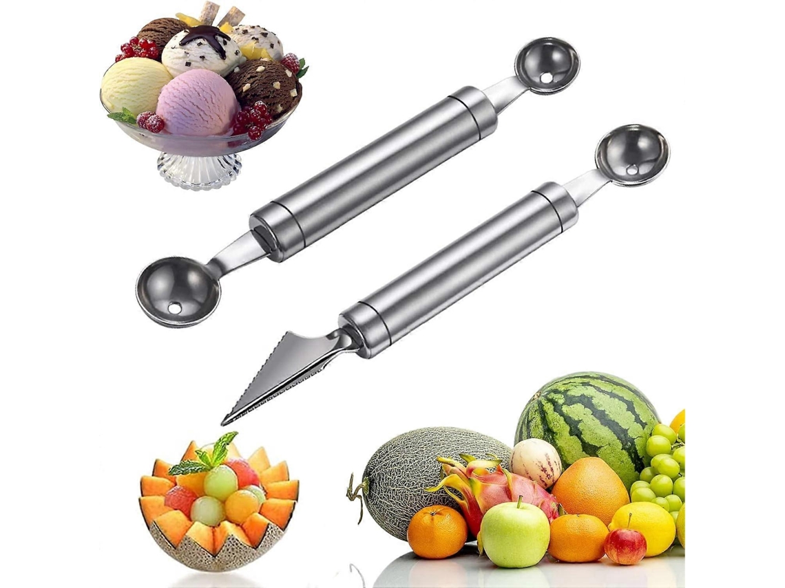 Herramienta para cortar fruta en trozos, pelador de frutas, cuchara para melón, cortador de ensalada casero