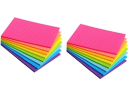 Blocs De Notas Adhesivos Fluorescentes, Pegatinas Rayadas, Multiusos, Blocs De Notas Pequeños Y Prácticos.