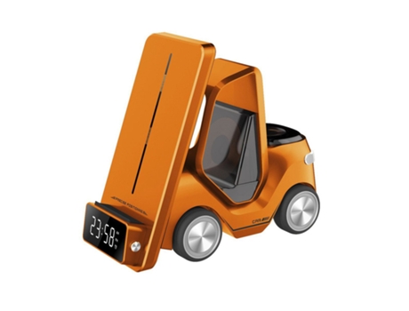 Carga rápida inalámbrica de 15 W, cargador 5 en 1, bobina de alineación automática, naranja
