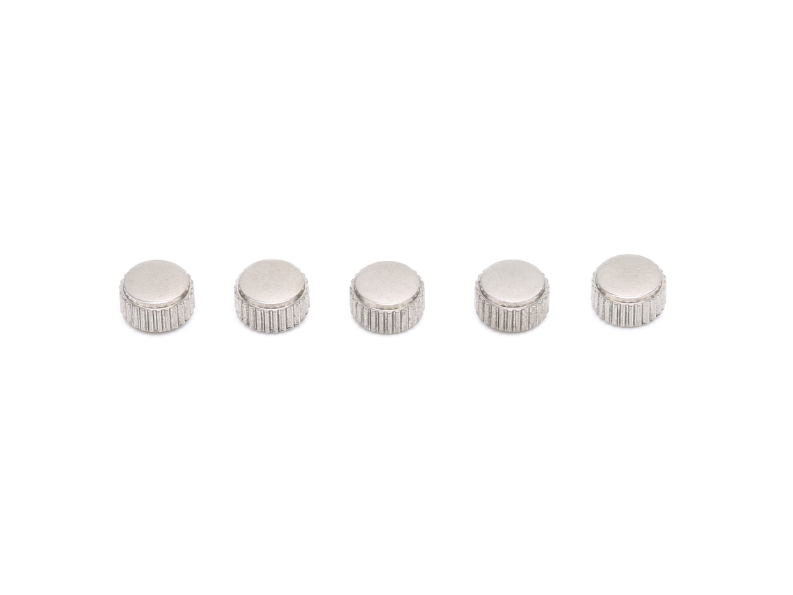 Corona De Reloj Mecánico, Acero Plateado, 4,5 Mm, Orificio Plano, Pieza Para Reparación De Relojes.
