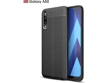 Carcasa Samsung A30s Rugged Leather Negro