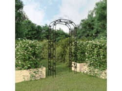 Arco de jardín 116x45x240 cm alto Negro Dkd Home Decor