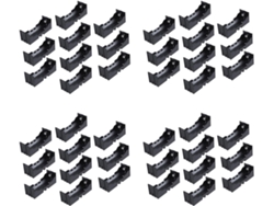 Caja De Plástico Sencilla Para Guardar Baterías 26650 (40 Unidades) - Negra