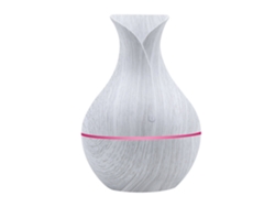 Máquina De Aromaterapia En Jarrón De Madera Blanca Con Vetas*