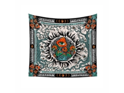 KOFIHETY Tapiz de Setas Sol Ardiente Paño de Pared Ojos Hippie Mandala Uvas Tapiz Luna Decorativo para Dormitorio, 200 x 150 cm