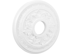 Florón De Techo Redondo De Poliuretano Blanco, Base Decorativa Para Lámpara De Techo, Duradero.