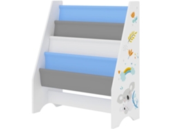 Estantería para niños Fisterra 4 niveles koala aglomerado/poliéster 74 x 62 x 29 cm multicolor [EN.CASA]