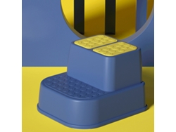 Taburete De Baño Antideslizante De Plástico Para Bebés Y Niños, Color Azul, 2 Niveles.