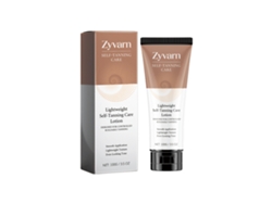 Loción autobronceadora ligera Zyvarn para un bronceado natural ideal.