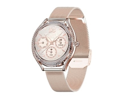 Relojes inteligentes para mujeres responder/hacer llamadas para teléfonos Android Ios 1,28 Amoled pantalla táctil completa Bling reloj inteligente ...