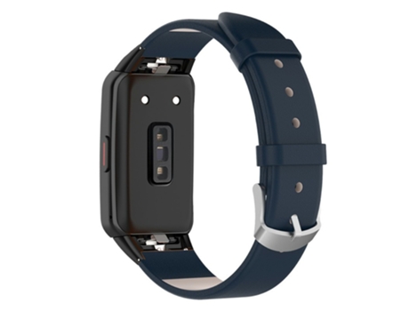 Correa de piel auténtica liberación rápida para Huawei Band 6/Honor Band 6 - verde oscuro