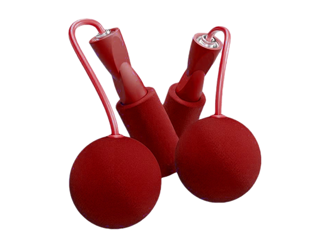 2026rebe-cuerda De Saltar Inalámbrica 6.5cm Con Bola Pesada Rodamiento Dual Silencioso Cable De Fitness Para Deporte Interior Rojo