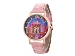 Reloj De Cuarzo Elegante Casual Unisex Para Parejas Regalo (rosa)