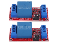 2 módulos de relé de un solo canal de 5 V con disparador de bajo nivel mediante optoacoplador para Arduino | Sin marca