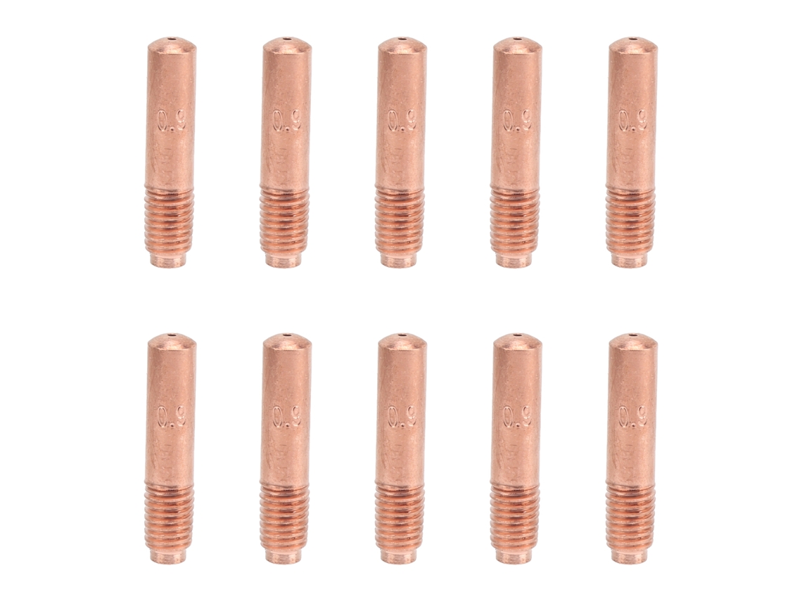 10 Puntas De Contacto Conductoras De Cobre Para Soldadura Mig, Accesorios Pequeños, 0,9 Mm